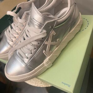 Off-White Silver Sneakers